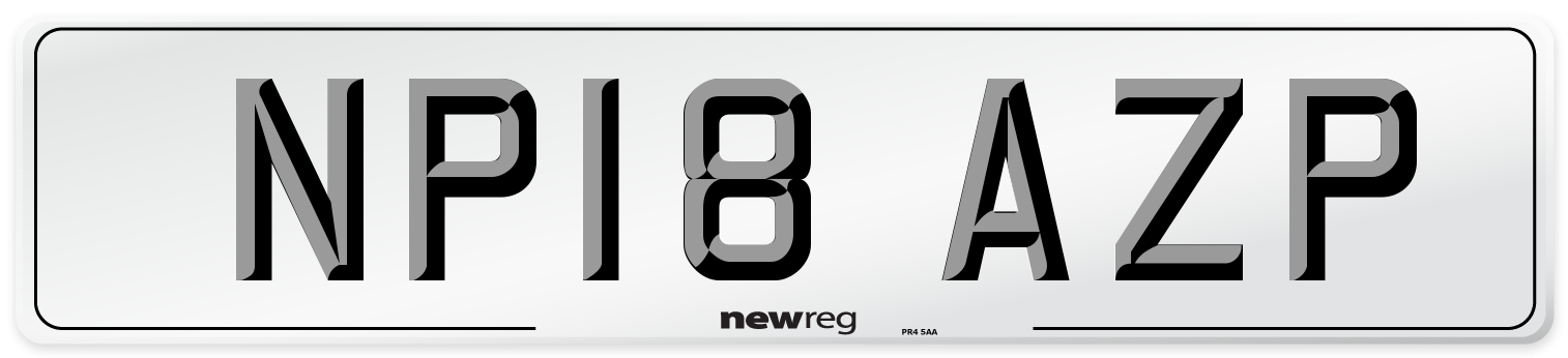 NP18 AZP Number Plate from New Reg